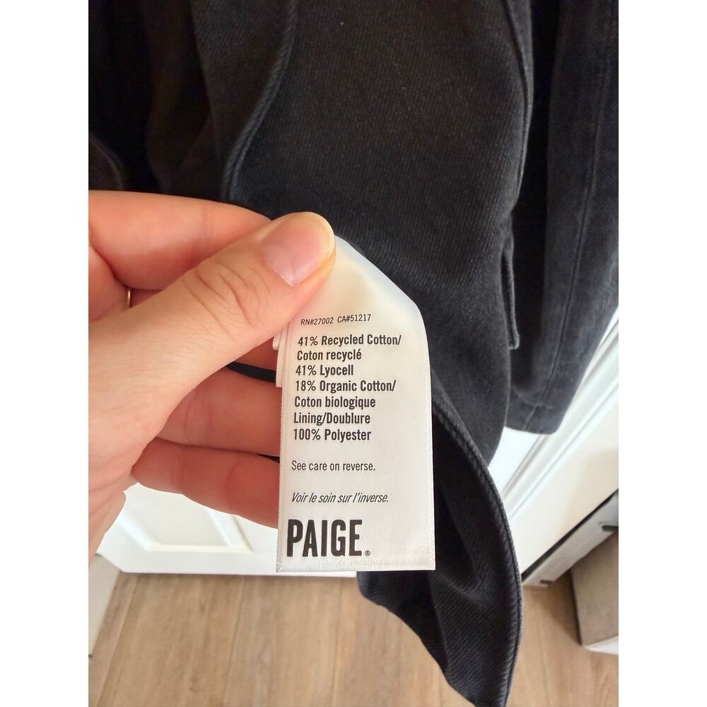 PAIGE denim blazer in washed black size 2 - Picture 6 of 9